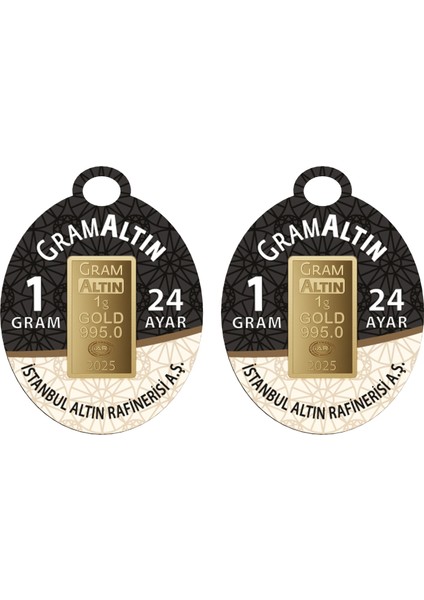 2 Adet 1 gr 24 Ayar Gram Altın