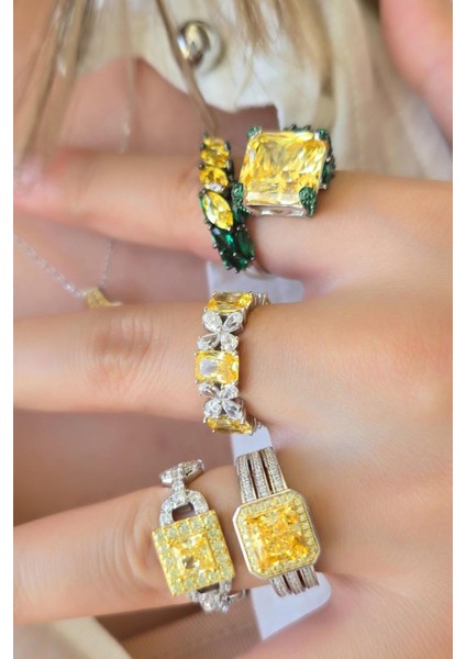 Ithal Premium Sarı Baget Buz Kesim Gümüş Yüzük fiyatları