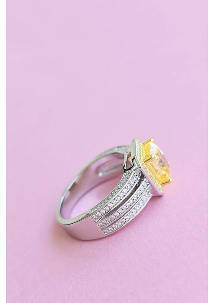 Ithal Premium Sarı Baget Buz Kesim Gümüş Yüzük modelleri