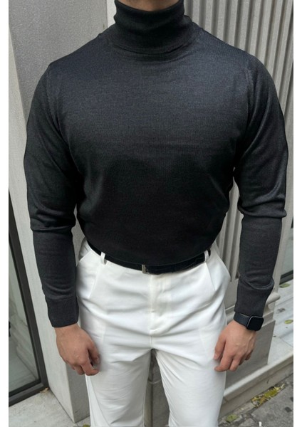 Erkek Standart Fit Normal Kesim Tam Balıkçı Yaka Triko Kazak modelleri