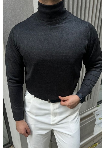 Erkek Standart Fit Normal Kesim Tam Balıkçı Yaka Triko Kazak indirimleri