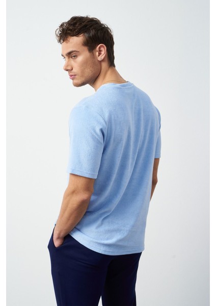 Havlu Kumaş Regular Fit Sıfır Yaka T-Shirt