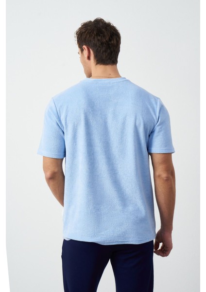 Havlu Kumaş Regular Fit Sıfır Yaka T-Shirt