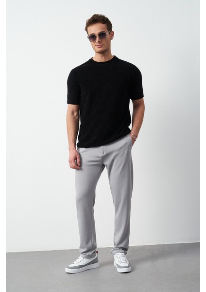 Havlu Kumaş Regular Fit Sıfır Yaka T-Shirt