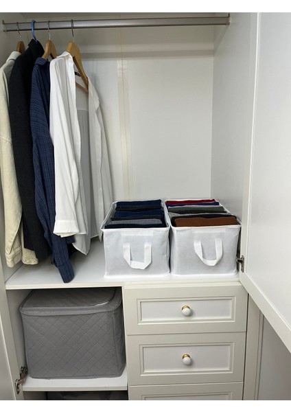 4 Adet Çelik Dolap Içi Düzenleyici 45 x 25 x 20 Raf Düzenleyici Saklama Katlanabilir Kıyafet Organizeri fiyatları