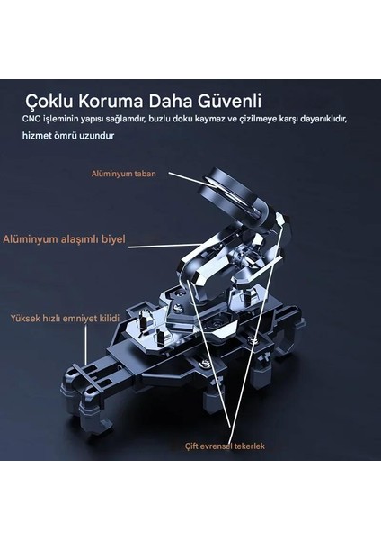 Titreşim Önleyici Ayna Bağlantılı Alüminyum Alaşım Motosiklet Telefon Tutucu fırsatları