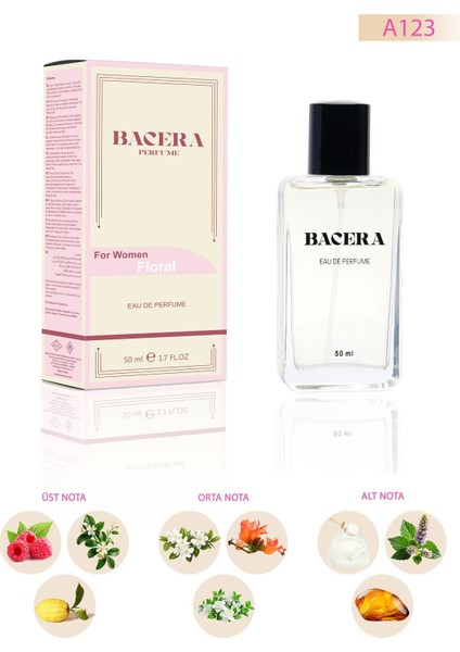 Bacera A123 Floral Kadın Parfüm 50 ml modelleri