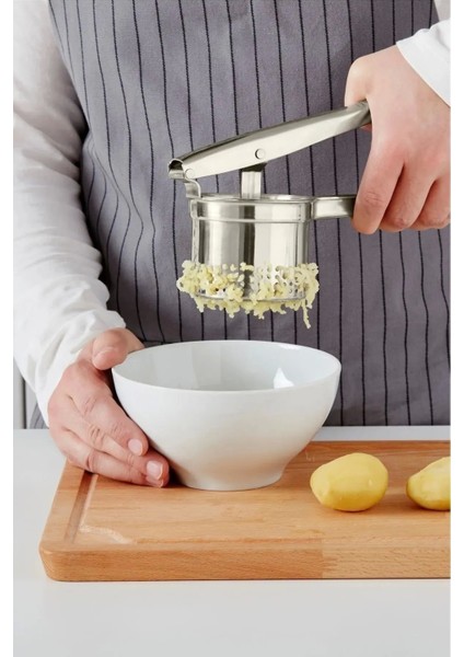 Çelik Paslanmaz Patates Ezici Büyük Hazneli Patates Ezeceği Meyve Ezeceği Patates Ezici Püre Yapıcı