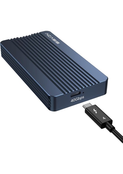 TBU405AIR Thunderbolt 4 40Gbps, Intel JHL7440 Chipset, Max. 8TB M.2 NVMe 2230/2280 Uyumlu, Tak Çalıştır, Alüminyum Alaşım, Type-C Disk Kutusu (Sadece Thunderbolt3/4 ve USB 4.0 Uyumludur)