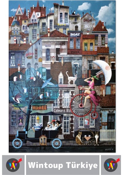 Premium El Göz Koordinasyon Beceri Görsel Algı Geliştirici Çocuk 1000 Parça Puzzle Şehir Halleri modelleri