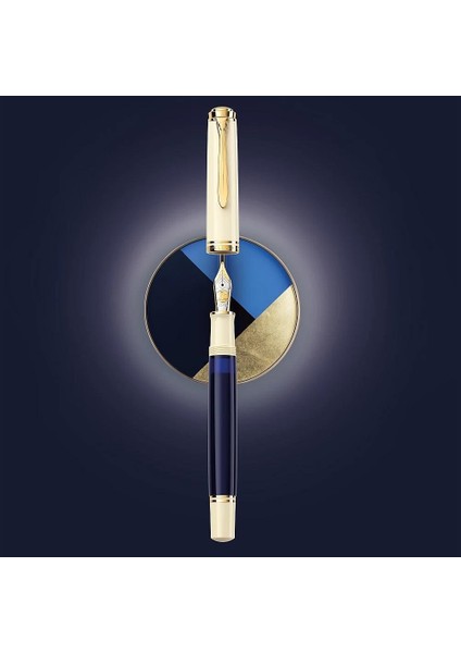 Souveran M800 Cream Blue Fountain Pen