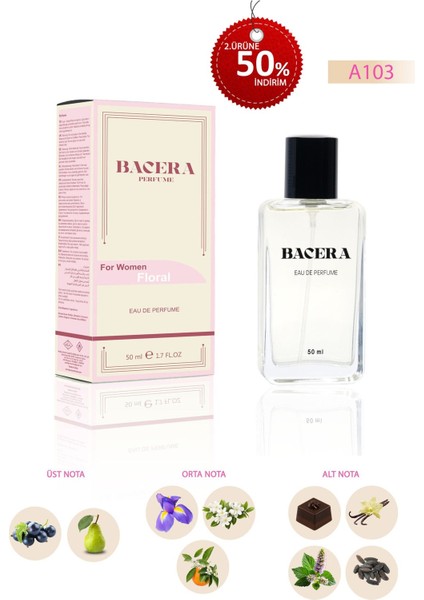 Bacera A103 Floral Kadın Parfüm 50 ml