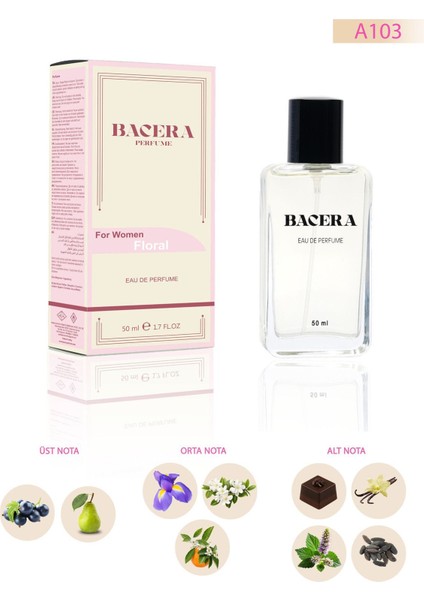 Bacera A103 Floral Kadın Parfüm 50 ml modelleri