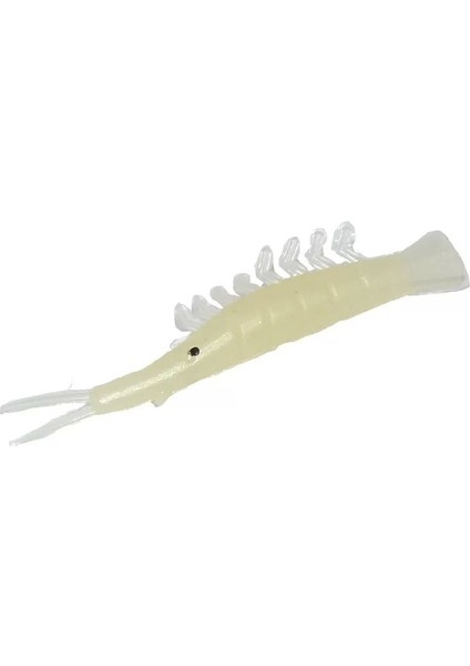3052 Silikon Karides 6cm Suni Yem 5'Li Paket 001