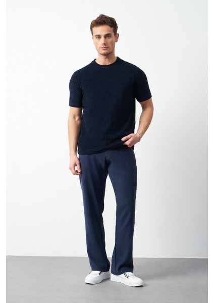 Havlu Kumaş Regular Fit Sıfır Yaka T-Shirt