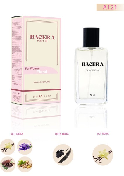 Bacera A121 Floral Kadın Parfüm 50 ml fiyatları