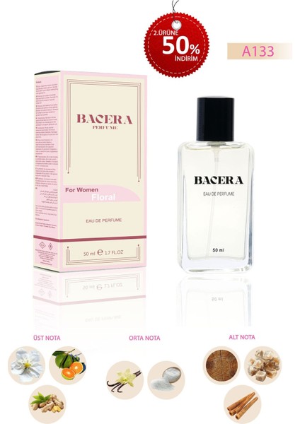 Bacera A133 Floral Kadın Parfüm 50 ml