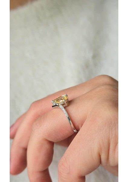 Ithal Sarı Buz Kesim 2li Damla Gümüş Yüzük modelleri