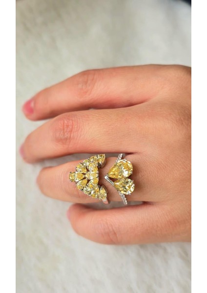 Ithal Sarı Buz Kesim 2li Damla Gümüş Yüzük fırsatları