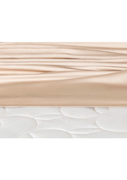 Ciel King Size %100 Pamuk Lastikli Saten Çarşaf - Bej fiyatları