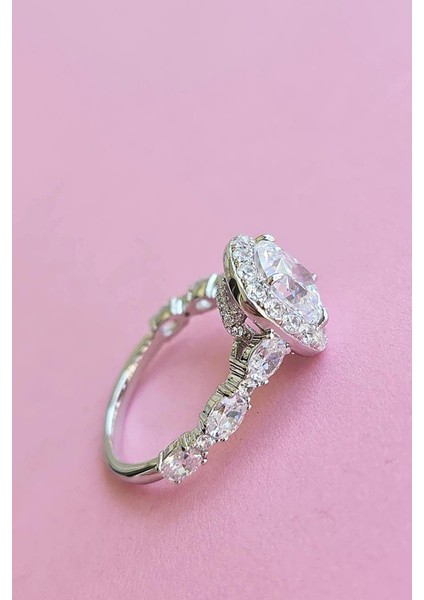 Ithal Mozanit Kare Tektaş Gümüş Yüzük modelleri