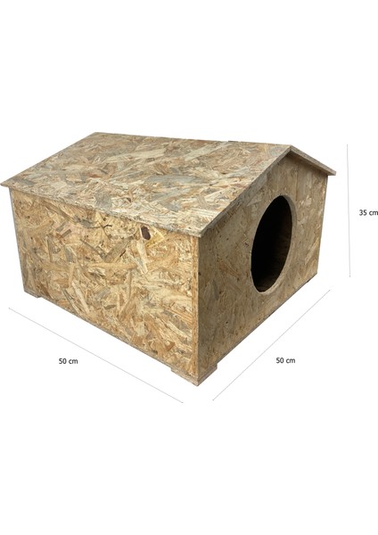 Kedi Evi Dış Ortam Uygun Ahşap Kedi Evi Osb 50x50x35 cm fırsatları