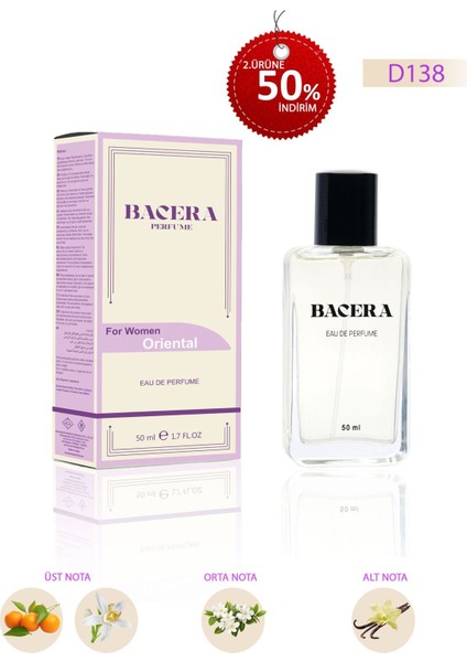 Bacera D138 Oriental Kadın Parfüm 50 ml