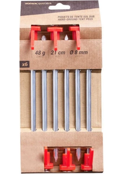 Sert Zemin Çadır Kazığı - 6 Adet Quechua