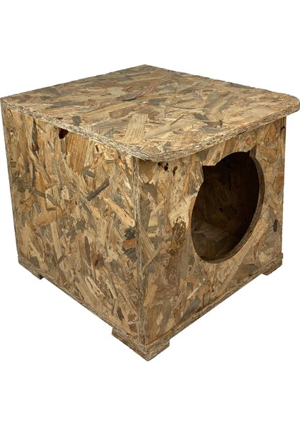 Kedi Evi Dış Ortam Uygun Ahşap Kedi Evi Osb 50x35x30 cm