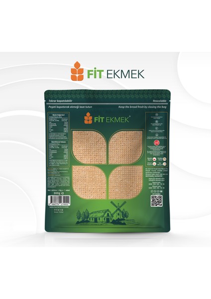 Fit Kepekli Lavaş Ekmeği 300GR