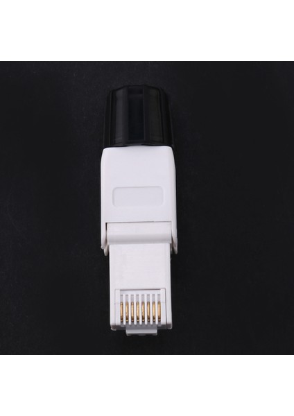 20 Adet Aletsiz Korumalı RJ45 Ağ Kablosu Konektörü Ethernet Kablosu Fişi CAT6A Konektörü Utp Korumasız Bükülmüş (Yurt Dışından)