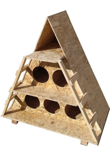 Kedi Evi Dış Ortam Uygun Ahşap Kedi Evi Osb 100x90x55 cm modelleri