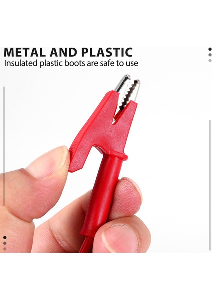 Çift Muz Fiş Timsah Klip Test Kurşun Timsah Klip Laboratuvar Test Kablosu Muz Fişli Ağır Hizmet 1 M Uzun Multimetre Için (Yurt Dışından) fırsatları