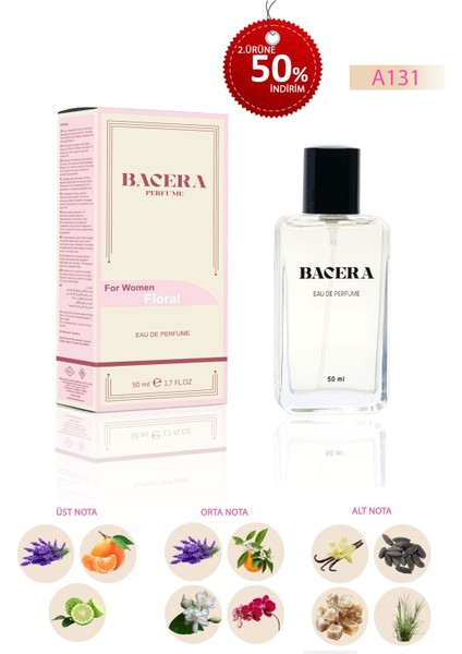 Bacera A131 Floral Kadın Parfüm 50 ml