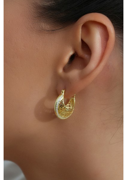 Kadın 925 Ayar Gümüş Zirkon Taşlı Küpe fiyatları