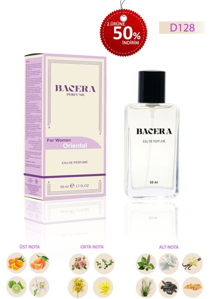 Bacera D128 Oriental Kadın Parfüm 50 ml