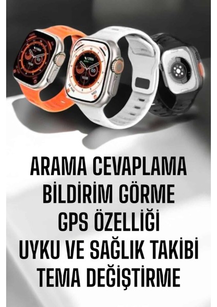 Yeni Nesil Akıllı Saat Adımsayar, Gps, Nabız Ölçer, Uyku ve Sağlık Takibi