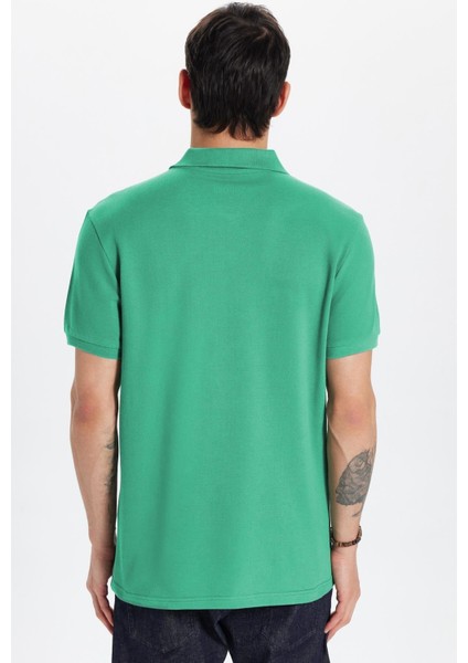 Erkek Slim Fit Dar Kesim Pamuk Yeşil Polo Yaka Tişört indirimleri