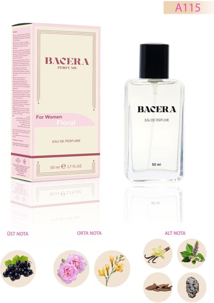 Bacera A115 Floral Kadın Parfüm 50 ml