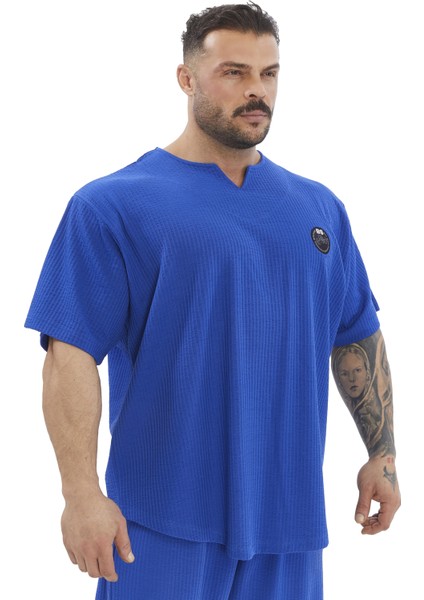Oversize T-Shirt Pamuklu, Armalı Rag Top Big Sam 3377 modelleri