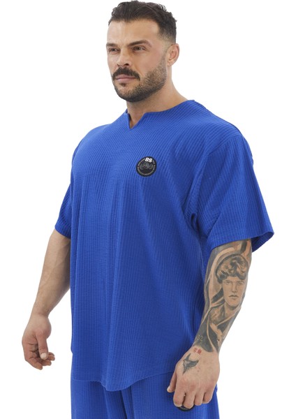 Oversize T-Shirt Pamuklu, Armalı Rag Top Big Sam 3377 fırsatları