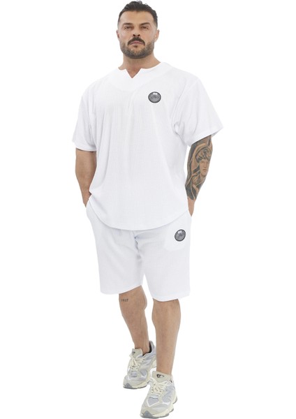 Oversize T-Shirt Pamuklu, Armalı Rag Top Big Sam 3377 modelleri