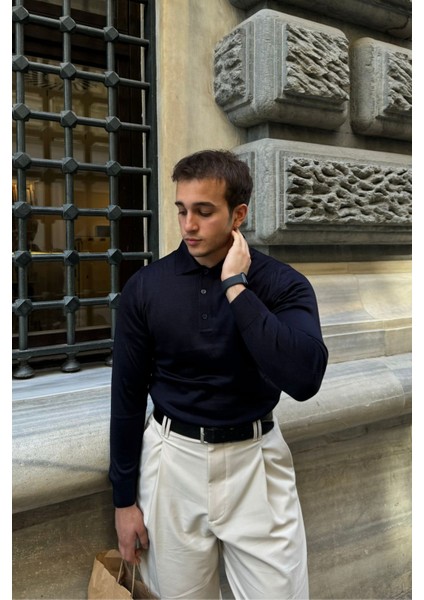 Erkek Standart Fit Normal Kesim Polo Yaka Triko Kazak fırsatları