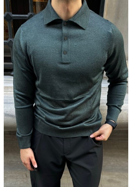 Erkek Standart Fit Normal Kesim Polo Yaka Triko Kazak fırsatları