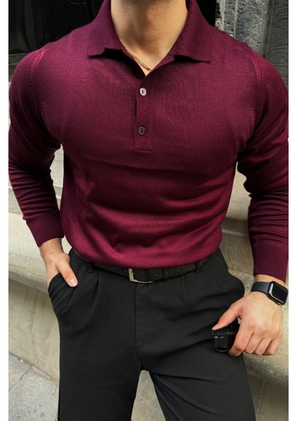 Erkek Standart Fit Normal Kesim Polo Yaka Triko Kazak fiyatları