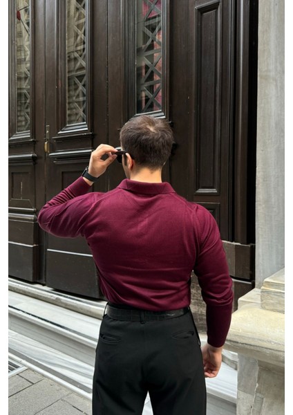 Erkek Standart Fit Normal Kesim Polo Yaka Triko Kazak indirimleri