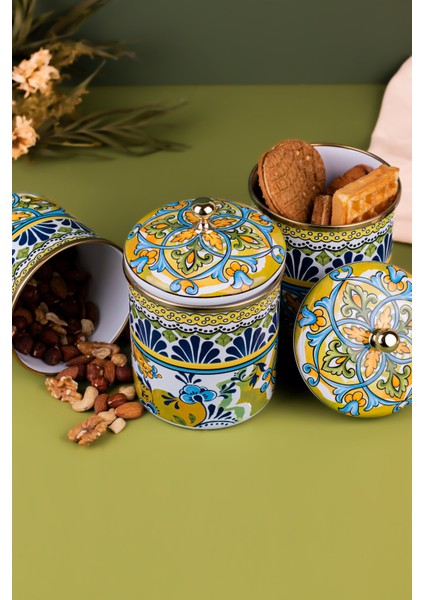 Selge 3 Lü Emaye Kavanoz, Vazo