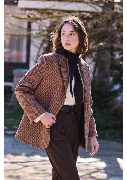 Kazayağı Desenli Blazer