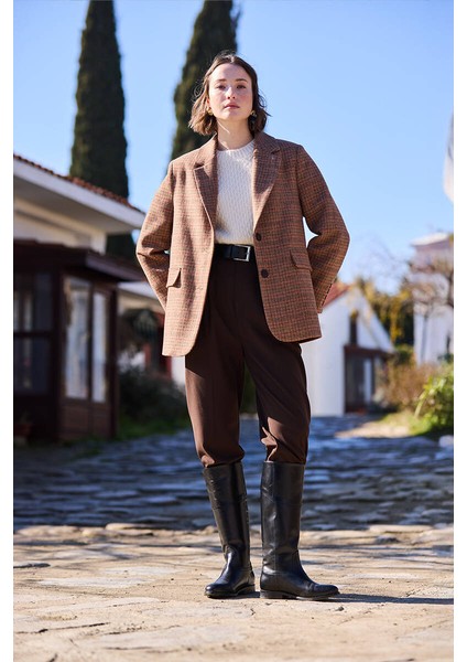 Kazayağı Desenli Blazer