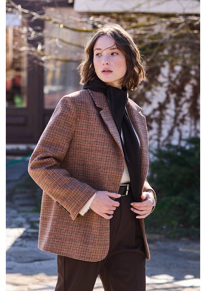 Kazayağı Desenli Blazer